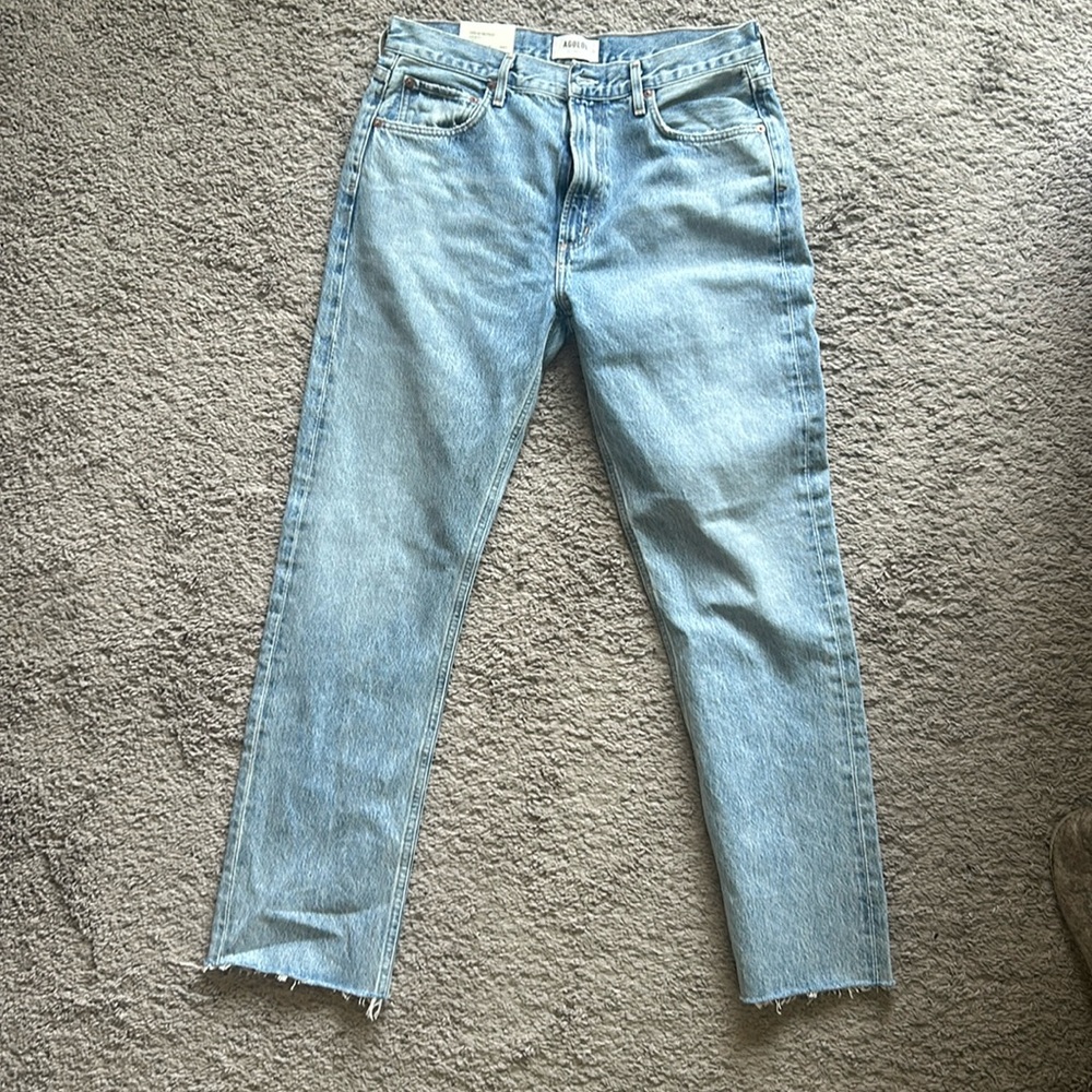 Agolde Cherie’s High Rise Straight Jeans in Merit
